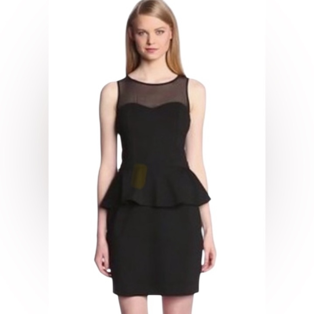 KENSIE Black Peplum Cocktail Mini Dress Sz M